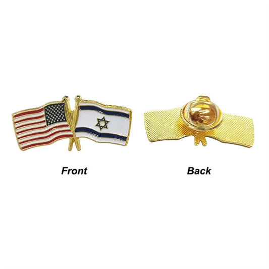 Double Flag Lapel Pin