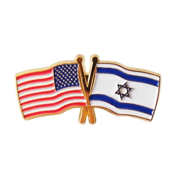 Double Flag Lapel Pin