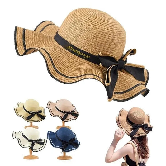 Straw Hat W/ Curved Brim