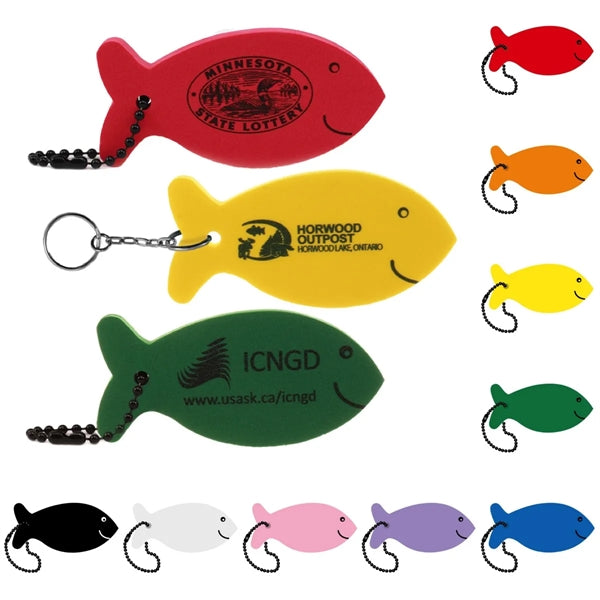 Fish Shaped Foam Floating Key Tag
