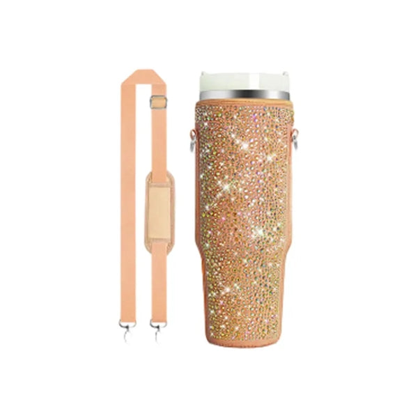 40 Oz Rhinestone Water Bottle Bag