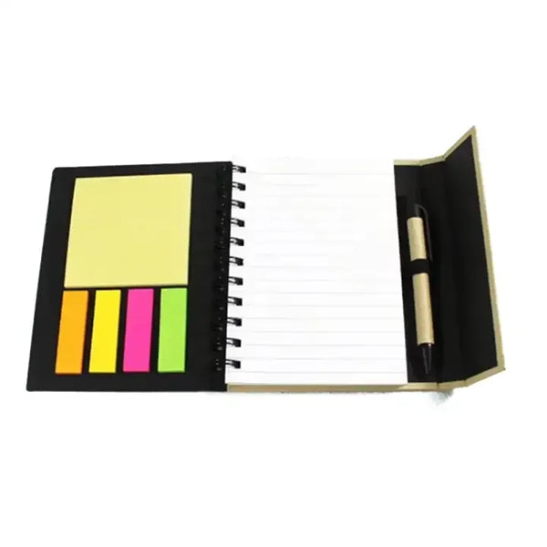 Notepad With Pen In Holder And Sticky Notes