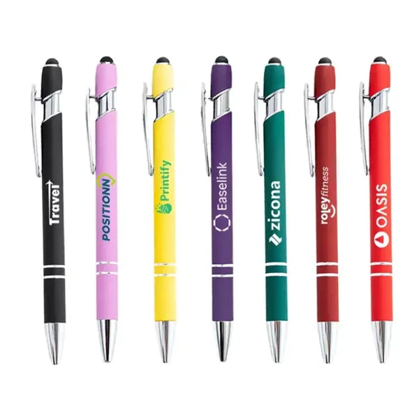 Softy w/Stylus - Laser Engraved - Metal Pen
