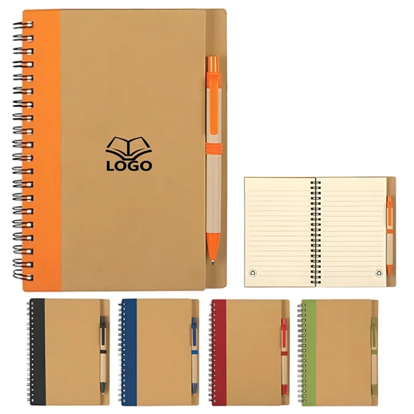 Eco-Inspired Spiral Notebook & Pen