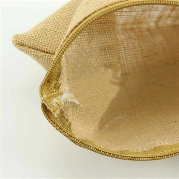 Natural Jute Zipper Pouch