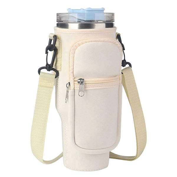 Water Bottle Carrier Bag Phone Pocket 40oz Tumbler Pouch