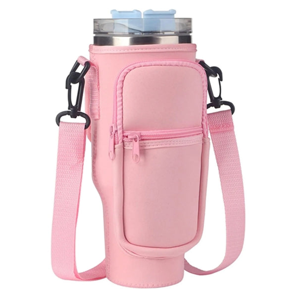 Water Bottle Carrier Bag Phone Pocket 40oz Tumbler Pouch
