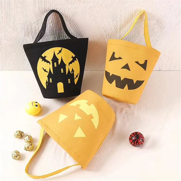 Halloween Candy Canvas Bucket