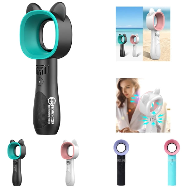 Cute Cat Rechargeable Leafless Fan
