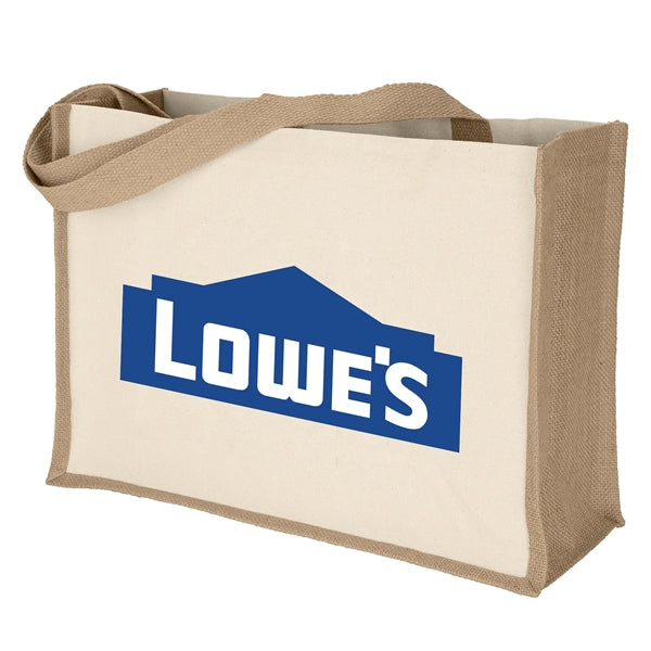 Companion Stylish 10oz Cotton Panels Jute Bag