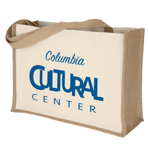 Companion Stylish 10oz Cotton Panels Jute Bag