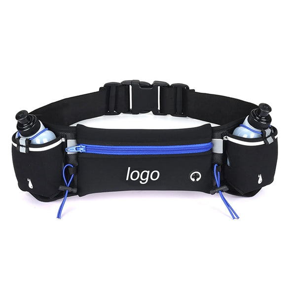 Reflective Adjustable Fanny Pack with 2 Water Bottles