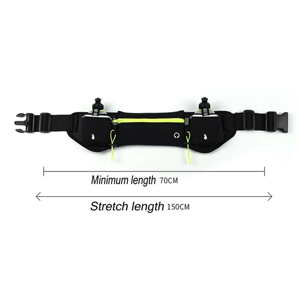 Reflective Adjustable Fanny Pack with 2 Water Bottles
