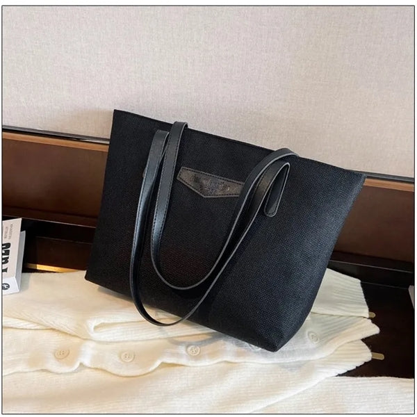 Casual all-in-one cotton and linen large capacity tote handb