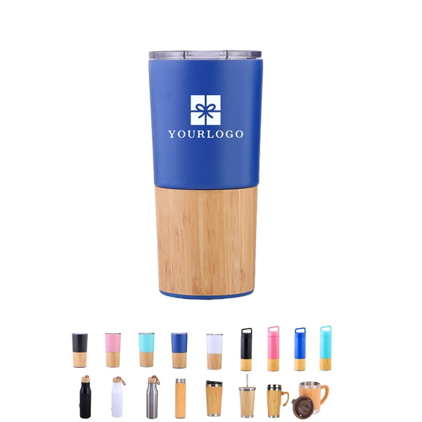Bamboo Thermos Stainless Steel Travel Tea Tumbler