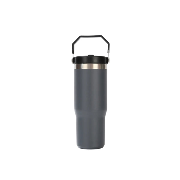 Straw Handle Stainless Steel Tumbler