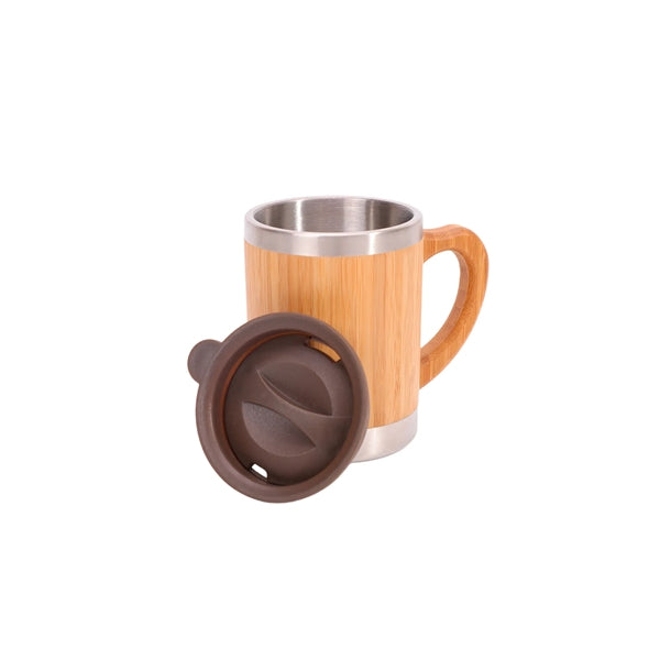 Bamboo Thermos Stainless Steel Travel Tea Tumbler