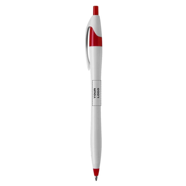 White Corporate Click Dart Pen