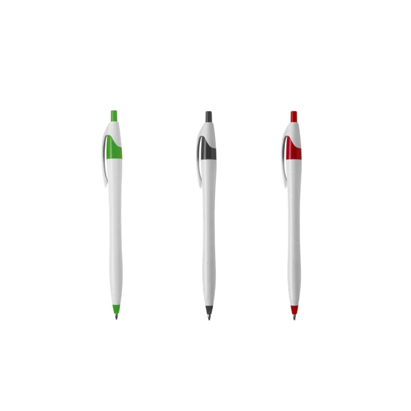 White Corporate Click Dart Pen