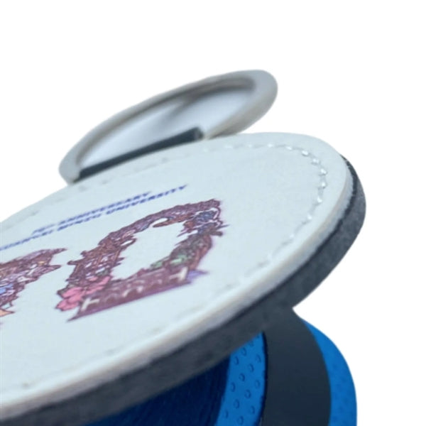 Round PU Keychain with Metal Ring