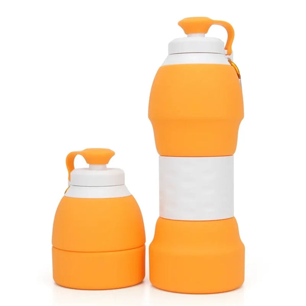 20oz Food Grade Silicone Folding Water Bottle