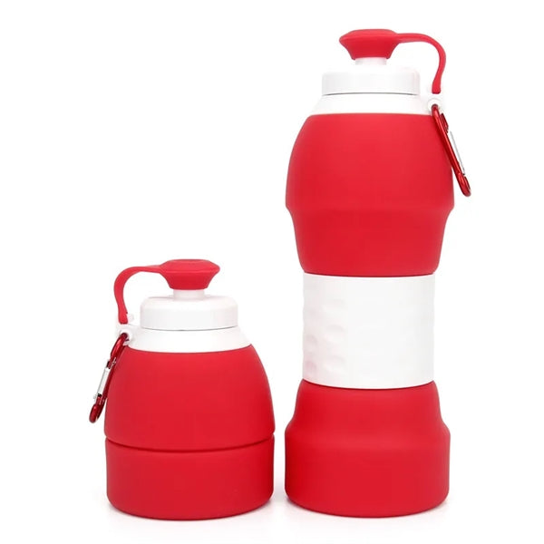 20oz Food Grade Silicone Folding Water Bottle