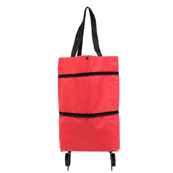 Folding Shopping Bag Collapsible Trolley with Wheels