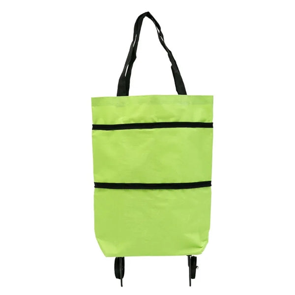 Folding Shopping Bag Collapsible Trolley with Wheels