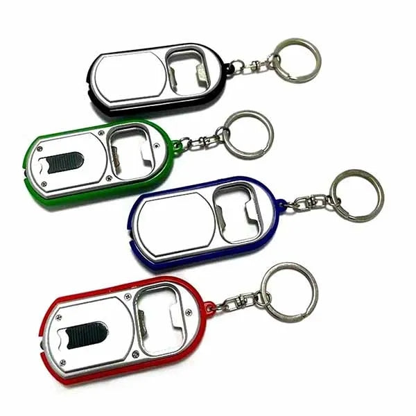 3 in 1 Bottle Opener LED Light Keychain