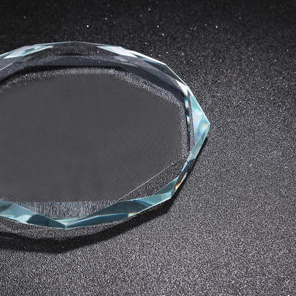 Octagonal crystal trophy