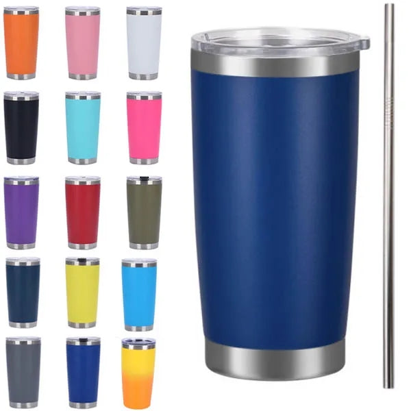 20 Oz Vacuum Insulated Tumbler Cup With Lid and Straw