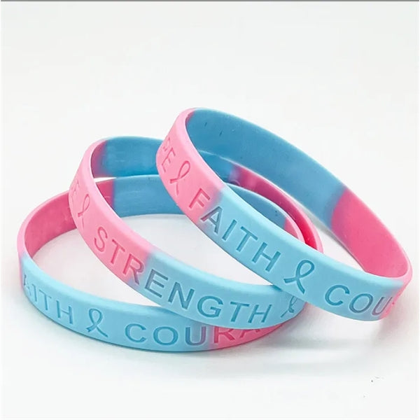 Multi-Color Swirl Embossed Silicone Bracelet