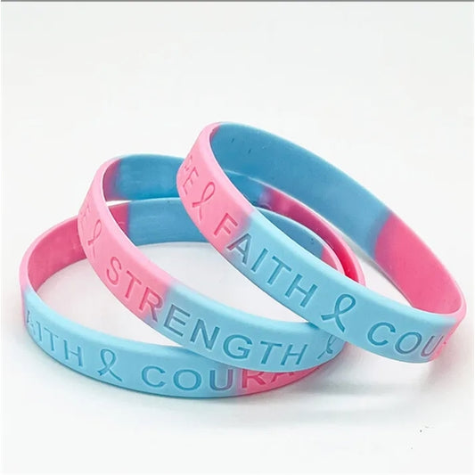 Multi-Color Swirl Embossed Silicone Bracelet