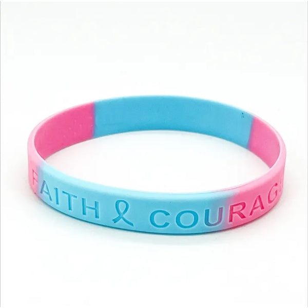 Multi-Color Swirl Embossed Silicone Bracelet