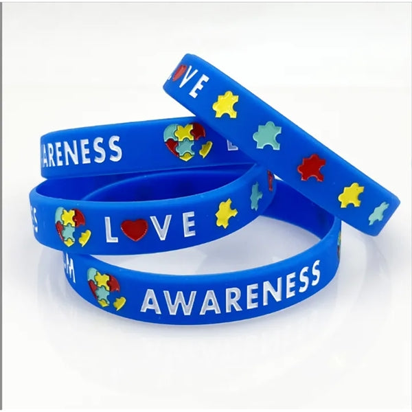 Multi-Color Swirl Embossed Silicone Bracelet