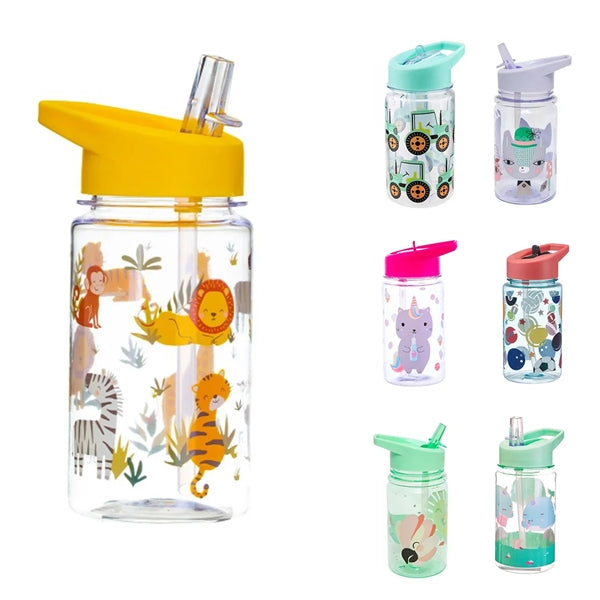 Folding Straw Water Milk Bottle Outdoor BPA Free