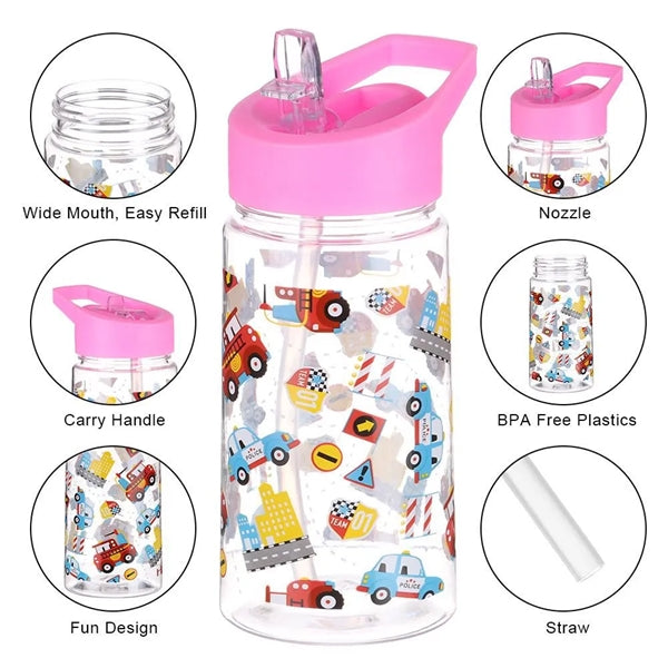Folding Straw Water Milk Bottle Outdoor BPA Free