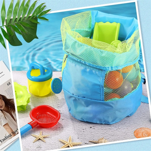 Large Drawstring Mesh Beach Bag