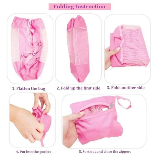 Large Drawstring Mesh Beach Bag