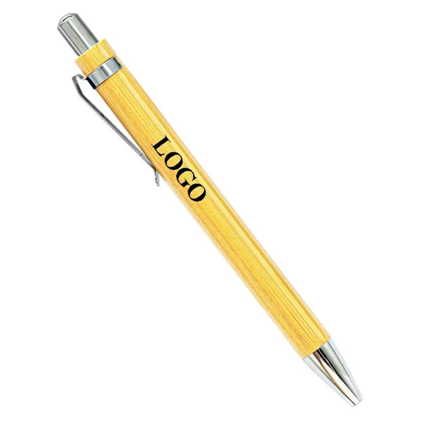 Bamboo Retractable Ballpoint Pen