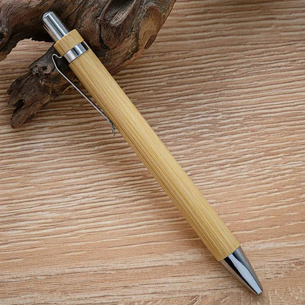 Bamboo Retractable Ballpoint Pen