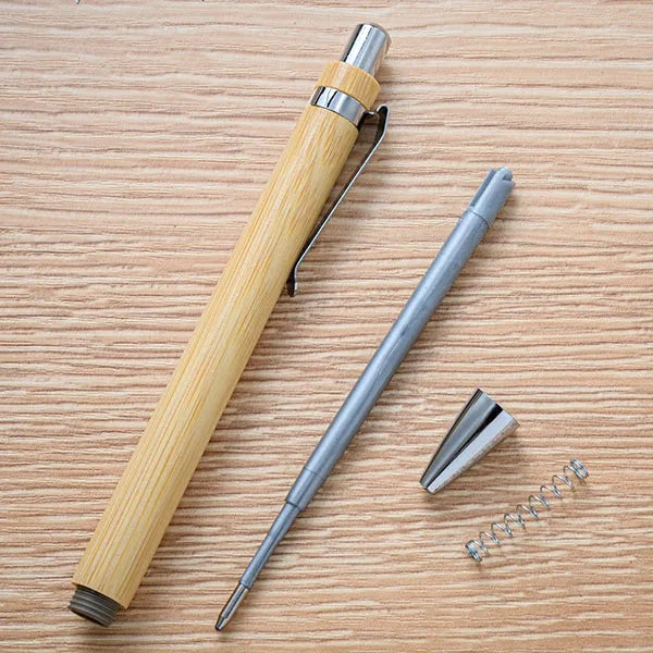 Bamboo Retractable Ballpoint Pen