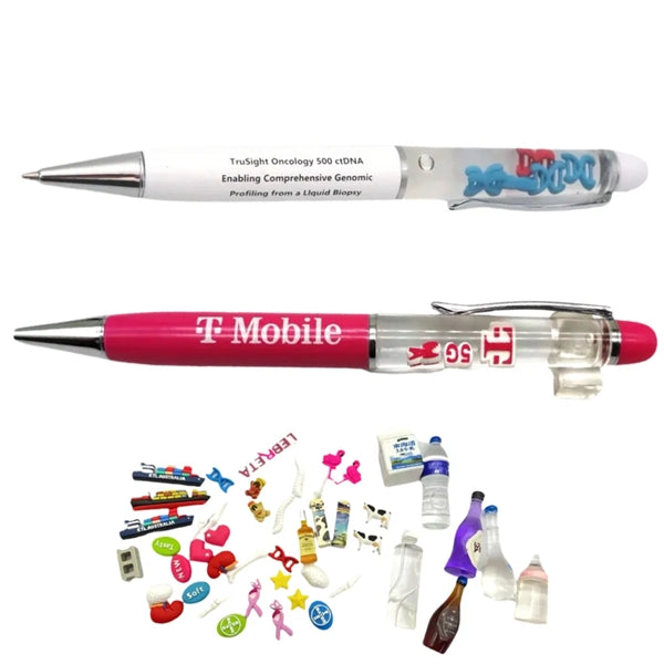 Superior Metal Twist Pen w/Custom 3D Molded Floaters