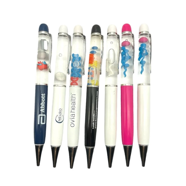 Superior Metal Twist Pen w/Custom 3D Molded Floaters