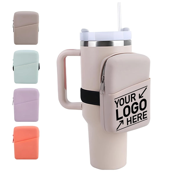 Silicone Tumbler Card Water Bottle Pouch