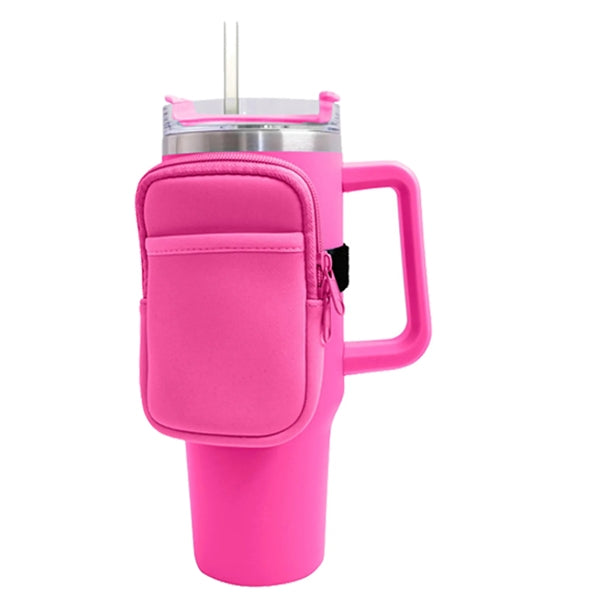 Dual Zipper Tumbler Running Water Bottle Bag for Phone