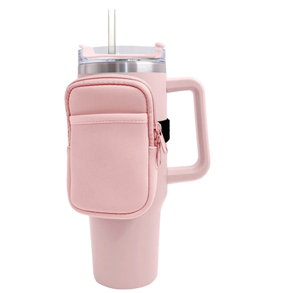 Dual Zipper Tumbler Running Water Bottle Bag for Phone