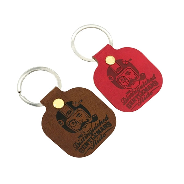 PU Leather Square Keychain