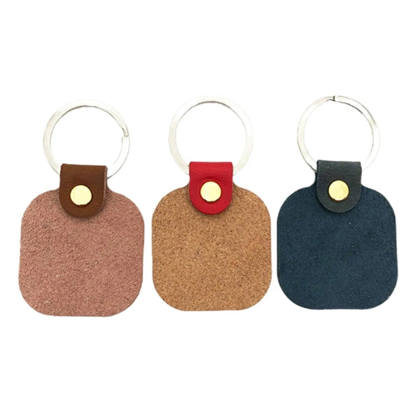 PU Leather Square Keychain