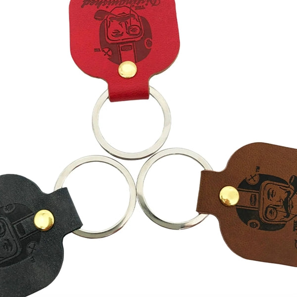 PU Leather Square Keychain